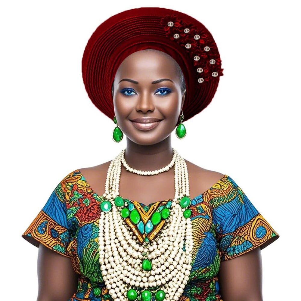 4177 Nigerian Gele Headties African Turbans Auto Tie Headwraps Stylish